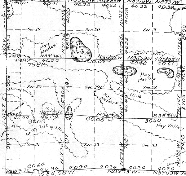 [Land survey map late 1870s.]