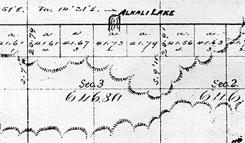 [Alkali Lake of 1879 land survey.]